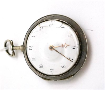 Lot 22 - A silver pair cased pocket watch, movement signed Tivel & Co, London