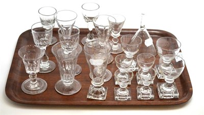 Lot 78 - Quantity of 18th century and later drinking glasses