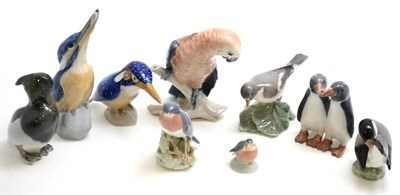 Lot 90 - A tray of Royal Copenhagen bird figures