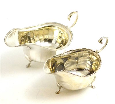 Lot 103 - Two silver sauce boats