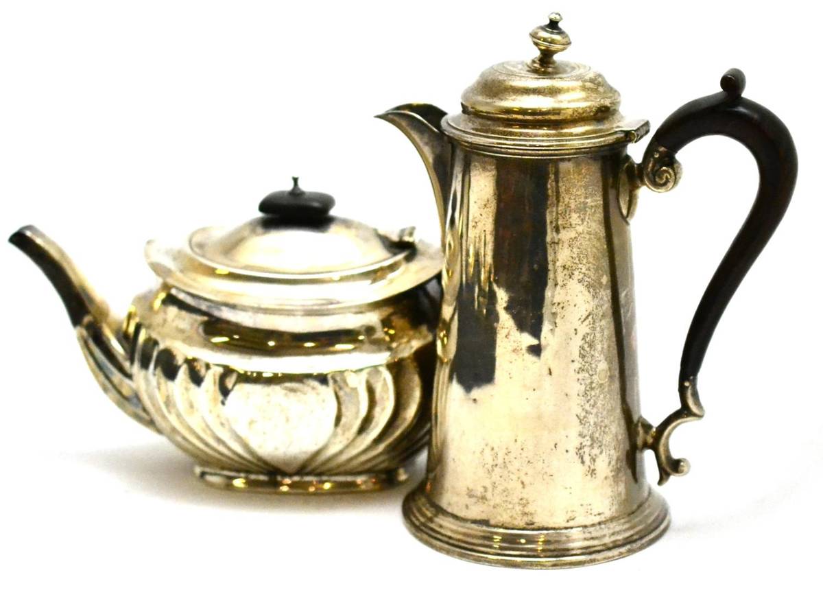 Lot 125 Silver teapot and hot water pot