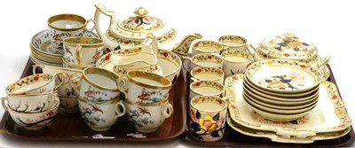Lot 194 - Part Derby tea service, and other ceramics (on two trays)