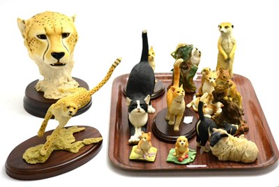 Lot 219 - Two trays of Sherratt & Simpson and other resin animal figures