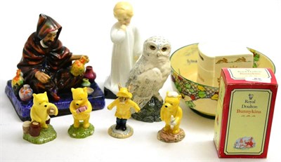 Lot 222 - A Royal Doulton pottery figure, The Potter, HN1493 and other assorted Doulton ceramics