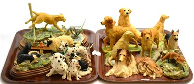 Lot 228 - Two trays of Border Fine Arts and other resin animal groups