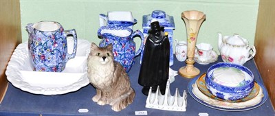 Lot 254 - A Royal Doulton Cat, 1857, a Royal Doulton Sandyman, Ringtons, decorative ceramics etc
