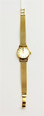 Lot 306 - A lady's 9ct gold wristwatch, signed Omega