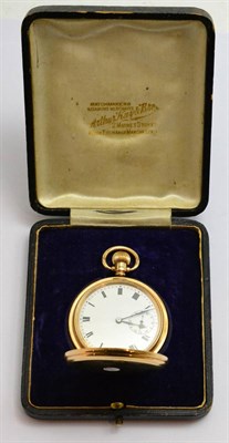 Lot 318 - A 9ct gold full hunter pocket watch