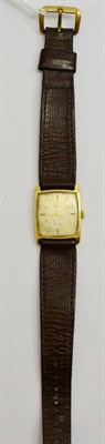 Lot 322 - An 18ct gold wristwatch, signed Omega, De Ville