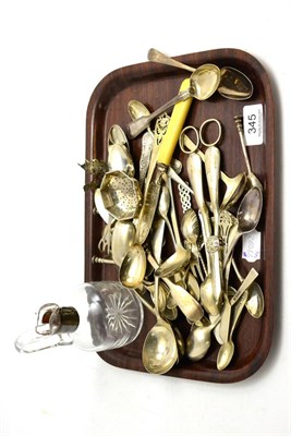 Lot 345 - Quantity of assorted silver flatware including various butter knives, strainer, etc