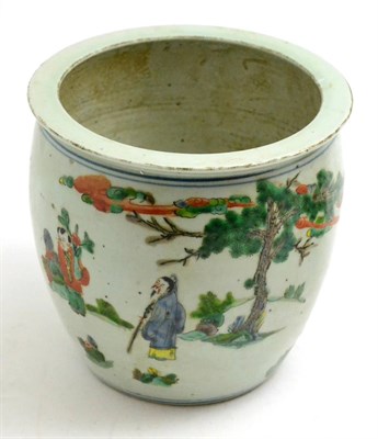 Lot 348 - A Chinese enamel brush pot