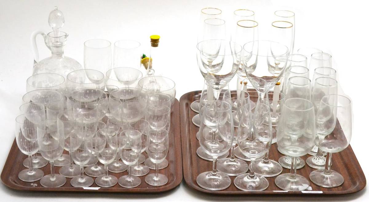 Lot 365 - Two trays of drinking glasses