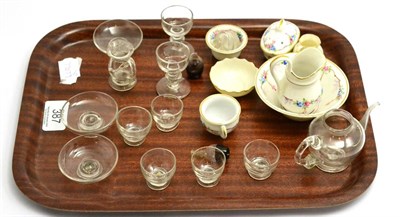 Lot 387 - A collection of dolls house glassware, china etc