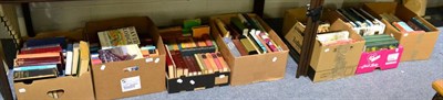 Lot 1020 - Seven boxes of books including art and historical reference, novels etc.