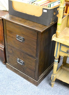 Lot 1066 - A modern oak two drawer filing cabinet