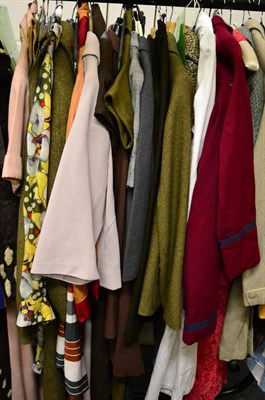 Lot 1110 - Quantity of assorted circa 1950's and later costume including suits, dresses and jackets