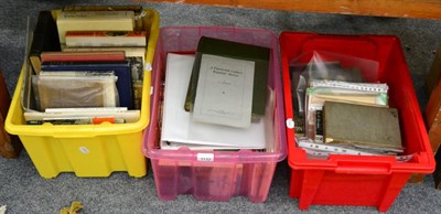 Lot 1132 - Three boxes of books and ephemera, including caving, dialect, local interest, etc