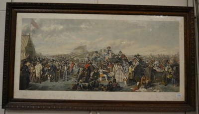 Lot 1156 - After W P Frith, Derby Day, coloured steel engraving, signed in pencil