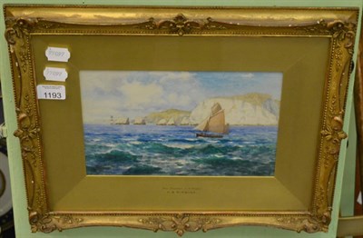 Lot 1193 - H B Wimbush, ";The Needles, Isle of Wight";, watercolour