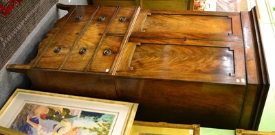 Lot 1216 - George III mahogany press cupboard