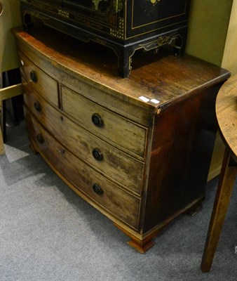 Lot 1238 - George III mahogany three height chest of drawers