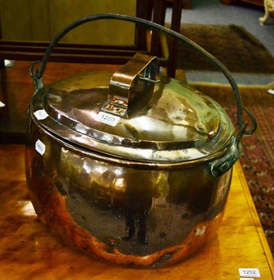 Lot 1250 - Copper cauldron