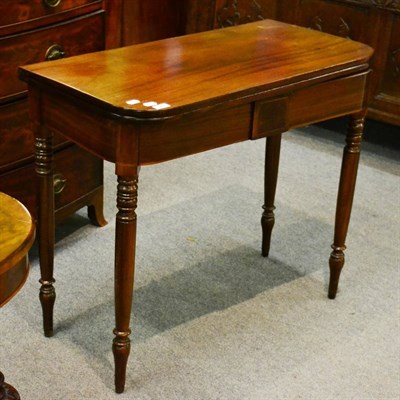 Lot 1269 - A 19th century fold over tea table