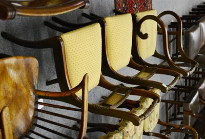 Lot 1285 - Two dining chairs and a carver