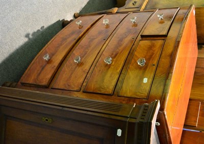 Lot 1330 - Victorian mahogany four height bow fronted chest of drawers with original glass pulls