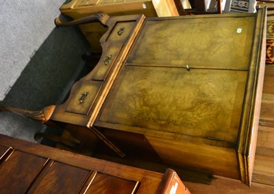 Lot 1331 - Burr walnut cabinet on stand