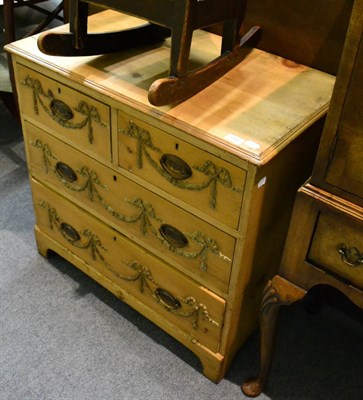 Lot 1332 - A pine chest of drawers