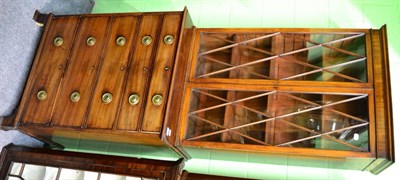 Lot 1341 - Mahogany bookcase cabinet