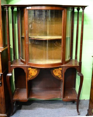 Lot 1342 - A Shapland & Petter of Barnstaple Art Nouveau mahogany display cabinet, lock stamped S&P over...