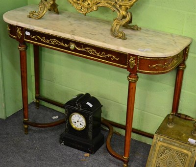 Lot 1356 - An Louis XVI style marble top console table