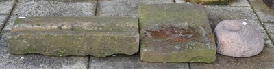 Lot 1369 - An early stone quirn and two stone gullies (3)