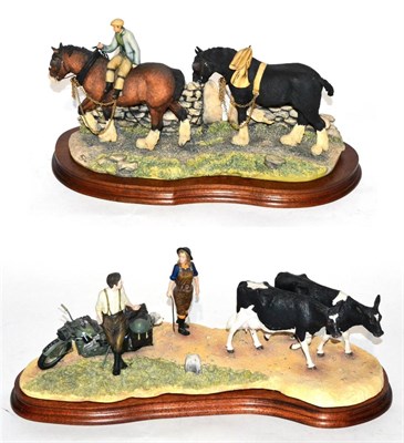 Lot 28 - Border Fine Arts 'Flat Refusal' (Friesian Cows), model No. B0650 by Kirsty Armstrong, limited...