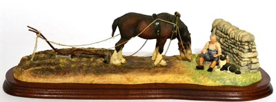 Lot 30 - Border Fine Arts 'Ploughman's Lunch' (Bay Shire, Farmer and Collie), model No. B0090B, limited...