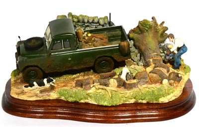 Lot 32 - Border Fine Arts 'Clearing The Way' (2006 Land Rover), model No. B0945 by Ray Ayres, limited...