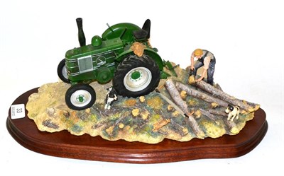 Lot 33 - Border Fine Arts 'Hauling Out' (Field Marshall Tractor), model No. JH98 by Ray Ayres, limited...