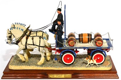 Lot 43 - Border Fine Arts 'The Gentle Giants' (Tetley's Drays), model No. PJ01 by Ray Ayres, limited edition