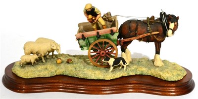 Lot 48 - Border Fine Arts 'Supplementary Feeding' (Tip Cart), model No. JH57 by Anne Butler, limited edition