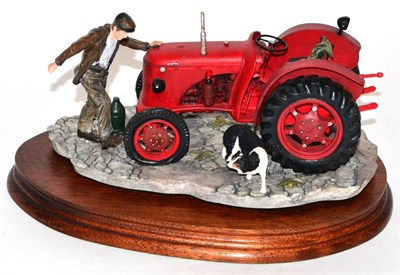 Lot 75 - Border Fine Arts 'Kick Start' (David Brown Cropmaster Tractor, Farmer and Collie), model No....