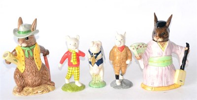 Lot 102 - Royal Doulton Beswick 'Rupert Bear', style two and 'Podgy Pig', with certificate for the pair...