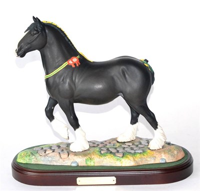 Lot 111 - Royal Doulton 'Champion Horse Peakstones Lady Margaret', model No. DA237, with wood display stand