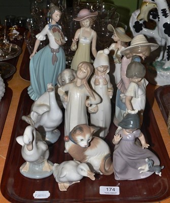 Lot 174 - Collection of Nao china figures (13)