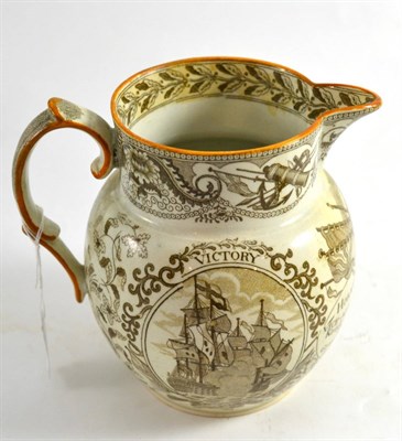 Lot 197 - A 19th century Nelson pearlware jug