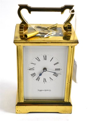 Lot 198 - Mappin & Webb brass carriage clock