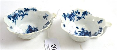 Lot 206 - Two 18th century Worcester pickle dishes (a.f.)