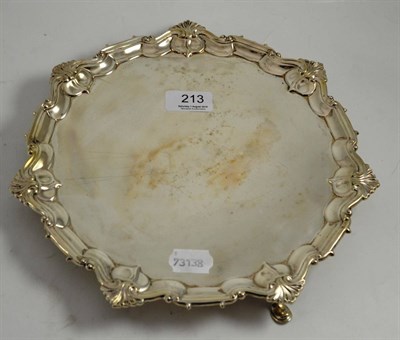 Lot 213 - Early 20th century shaped circular silver salver