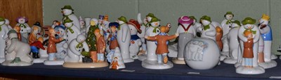 Lot 276 - A large quantity of assorted Coalport characters, The Snowman figure groups, two Doulton...